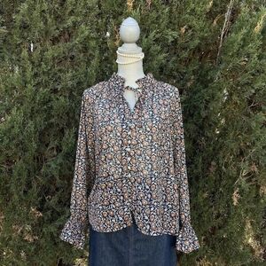Bohme Floral Pattern Blouse Women's Size Small